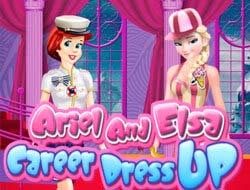 Ariel And Elsa Career Dress Up