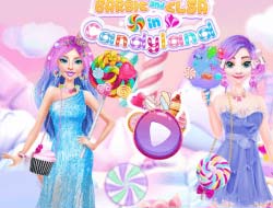 Barbie And Elsa In Candyland
