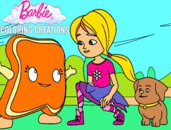 Coloring Creations Game, on Play.Barbie.Com