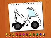 Coloring Book Excavator Trucks