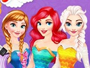 Disney Princesses Rainbow Dresses