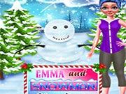 Emma And Snowman Christmas